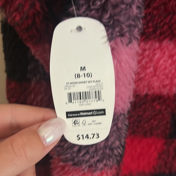 NWT red checkered hoodie - Picture 3 of 5